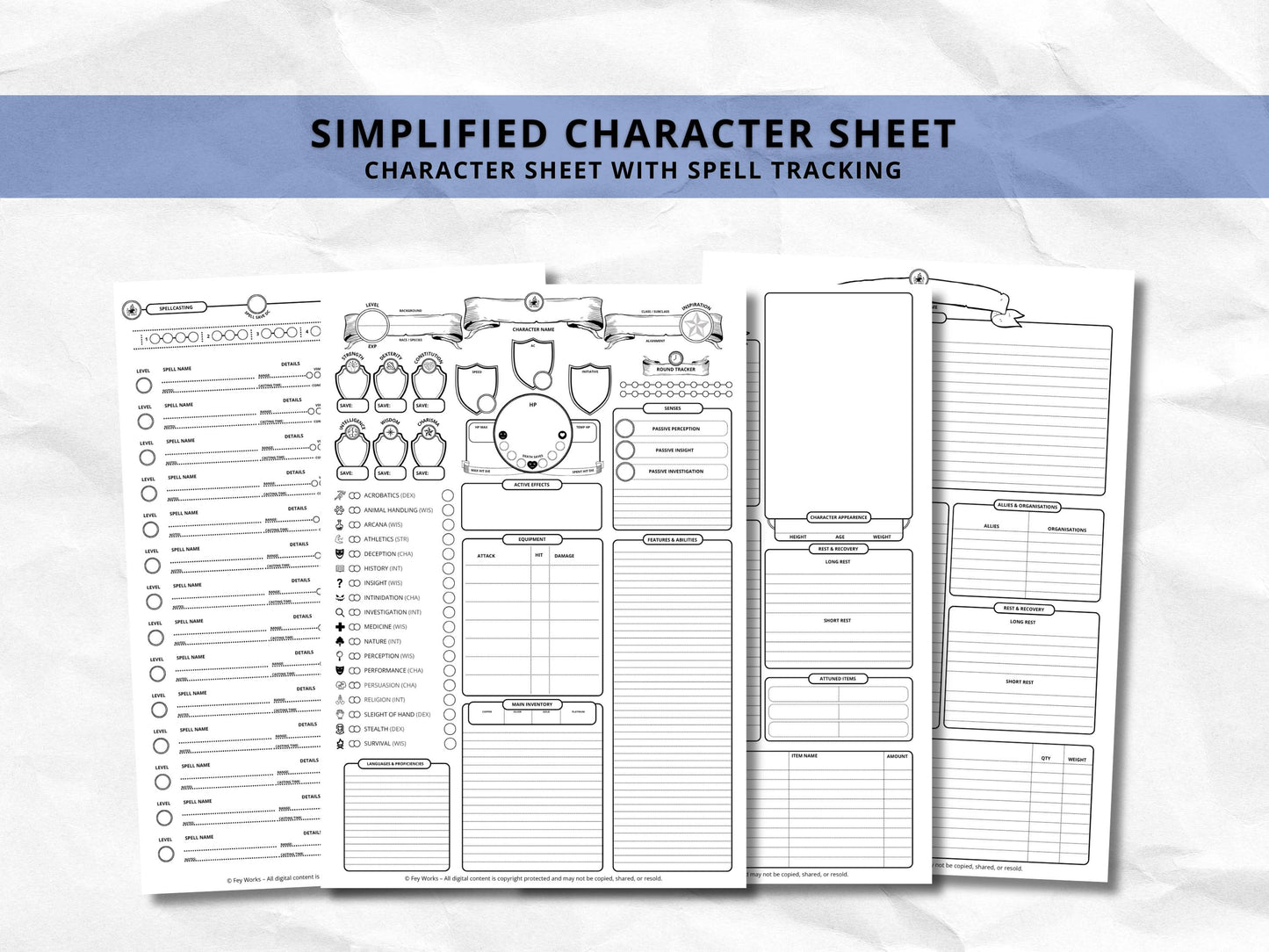D&D Wizard Class Bundle: 5e, 5.5e Spell Cards, Cheat Sheet (Digital Download)