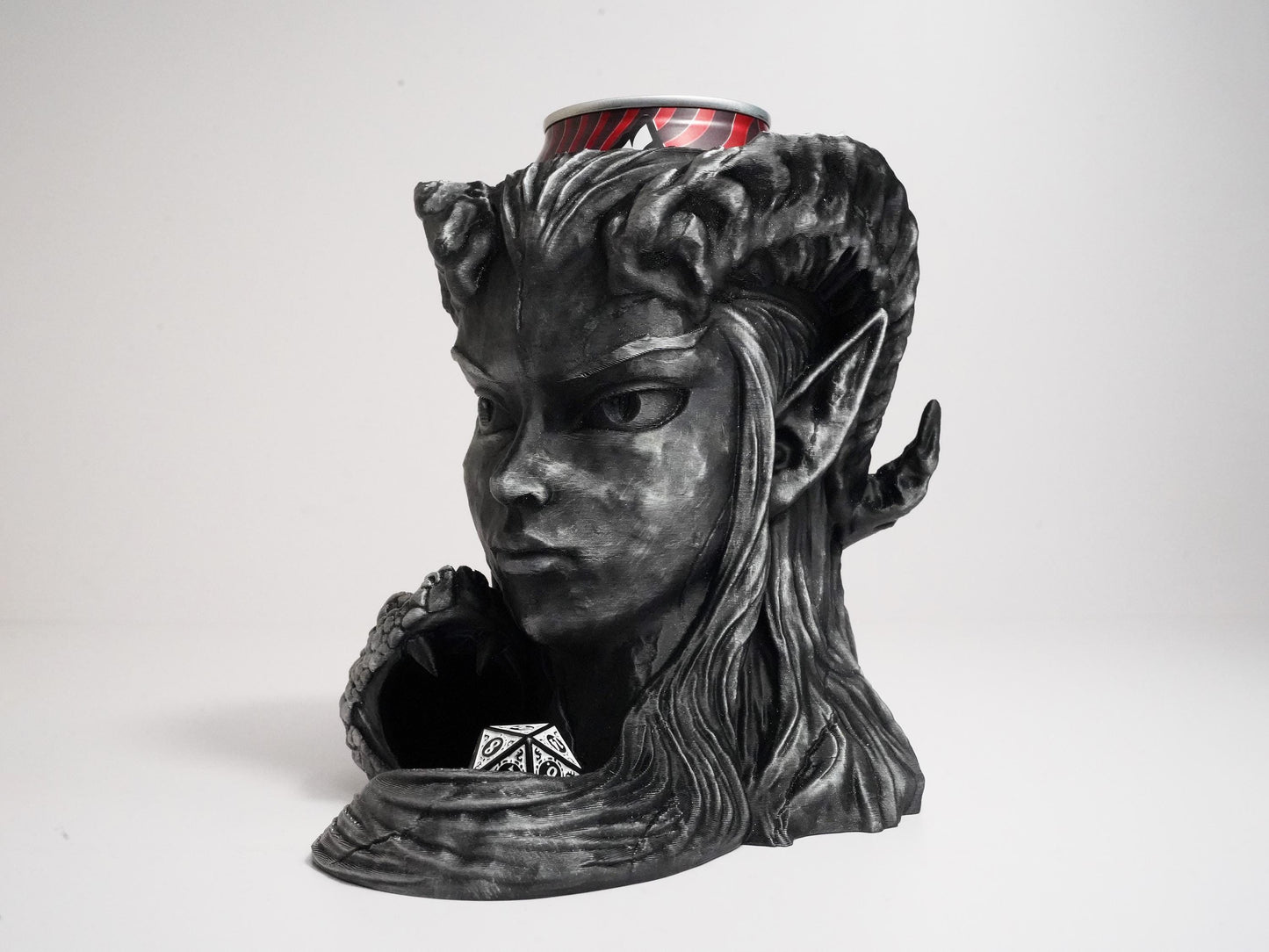 3D Printed Dice Tower & Can Holder: Infernal Gambit DnD Accessory