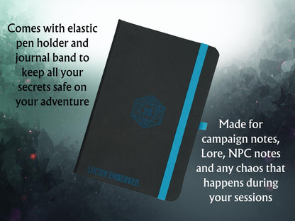 Personalised DnD Journal, Custom Laser-Engraved A5 Campaign Notebook for Players and Dungeon Masters