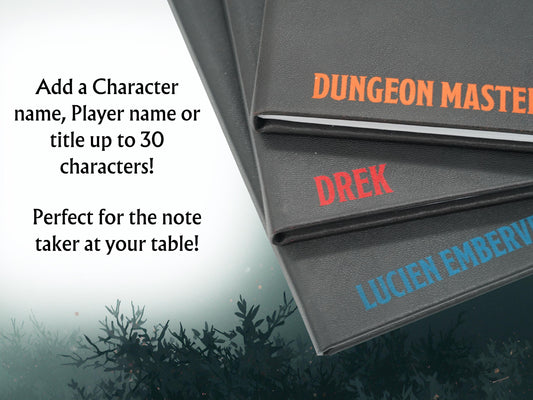 Personalised DnD Journal, Custom Laser-Engraved A5 Campaign Notebook for Players and Dungeon Masters